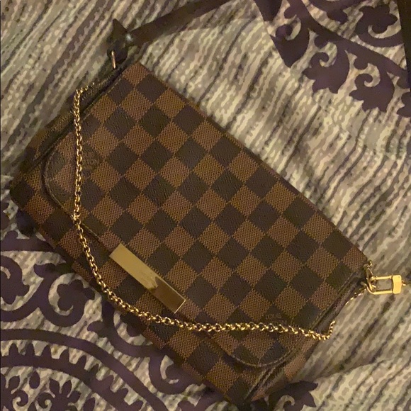 LOUIS VUITTON Favorite PM Damier Ebene Crossbody Clutch Discontinued /Sold  Out!